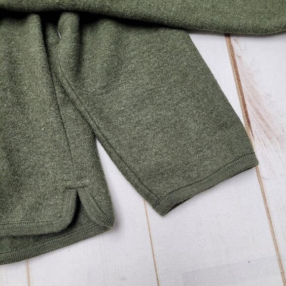 Vintage Geiger Austria green 100% pure boiled wool sweater lagenlook jacket - Picture 8 of 9